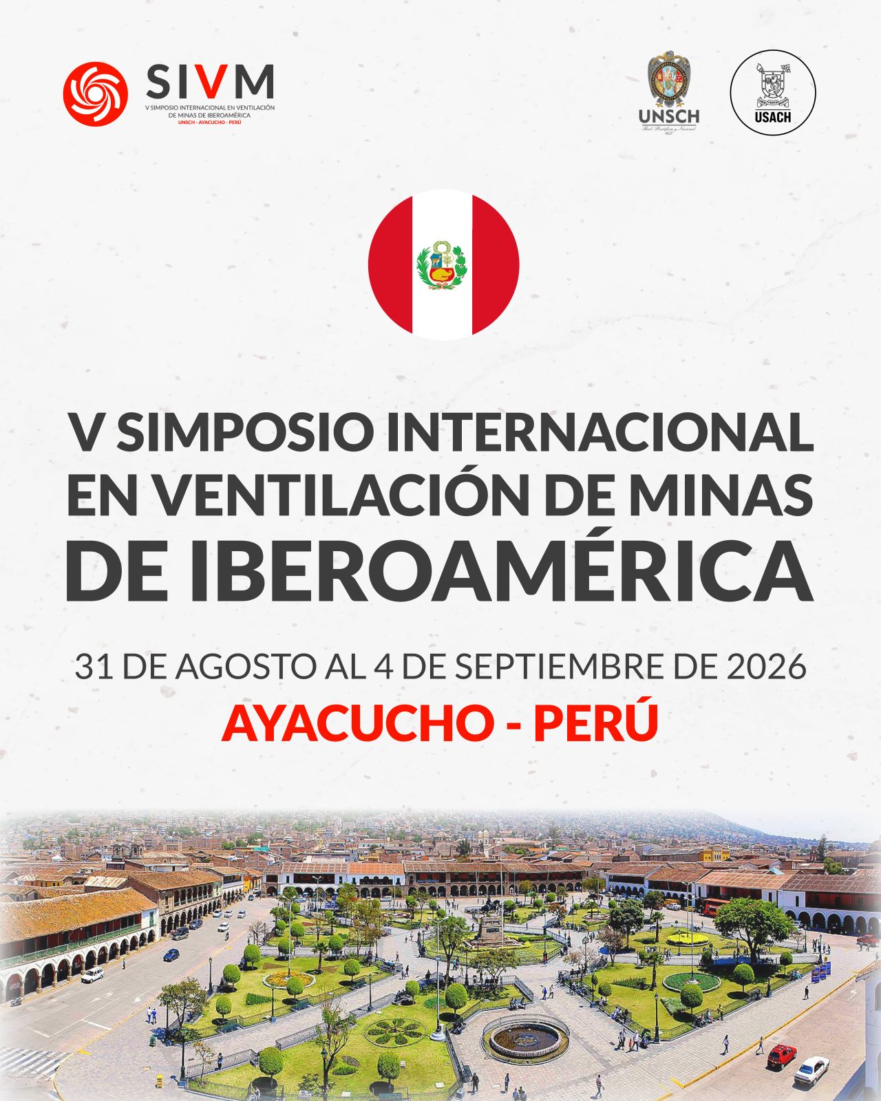 V SIVM: VOD y electrificación, las claves del sistema de ventilación minera subterránea se debatirán en Ayacucho en el Simposio de Iberoamericano de Ventilación 2026